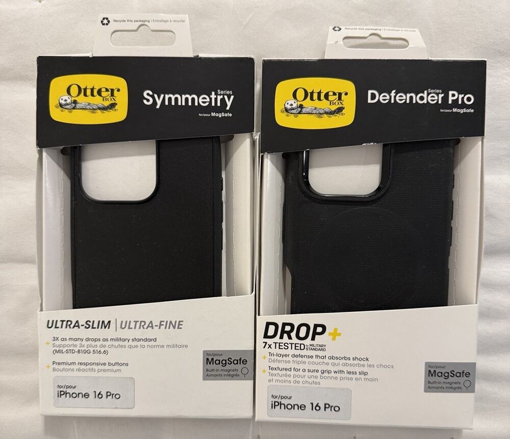 OtterBox iPhone 16 Defender Pro & Symmetry cases NIB